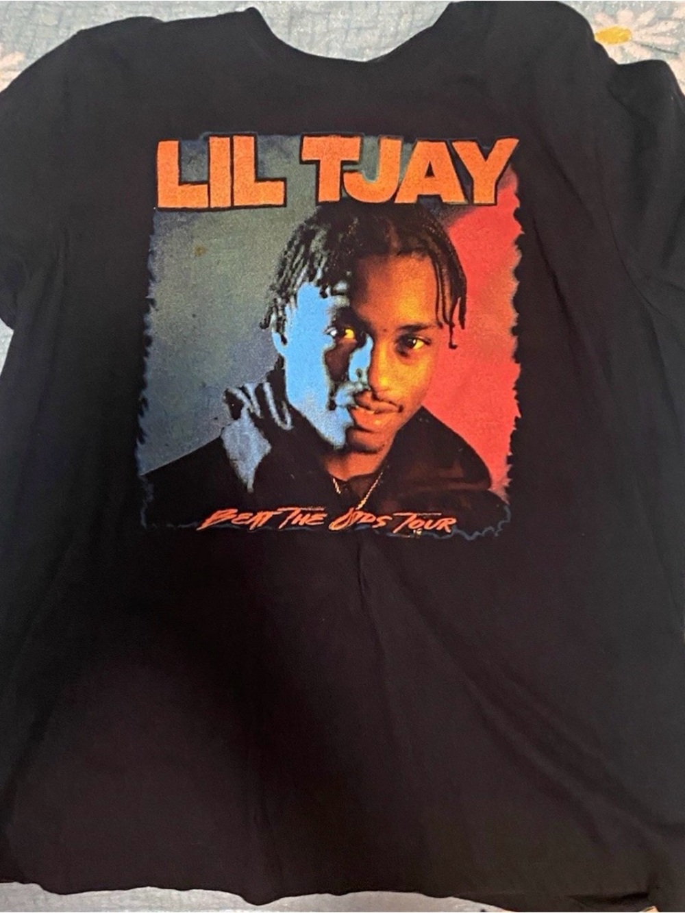 Lil Tjay Black Graphic Tour T-Shirt